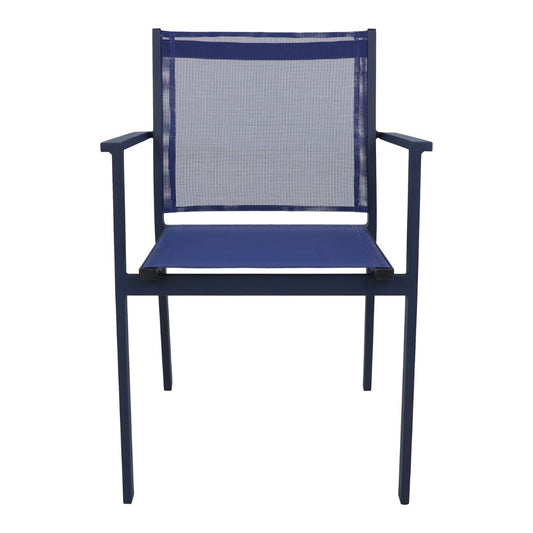 National Aluminum Armchair Blue Color Navy Blue Color Fabric
