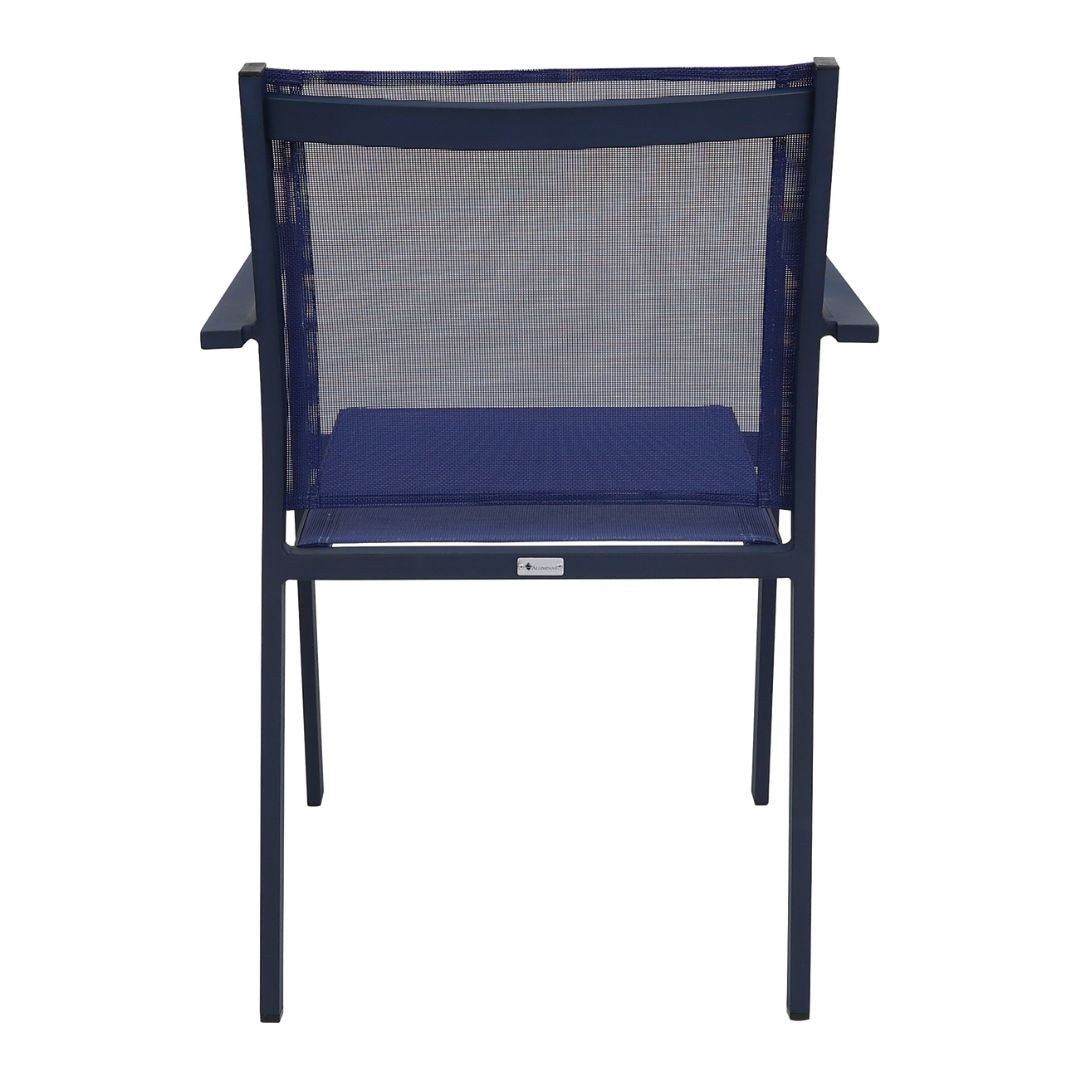 National Aluminum Armchair Blue Color Navy Blue Color Fabric