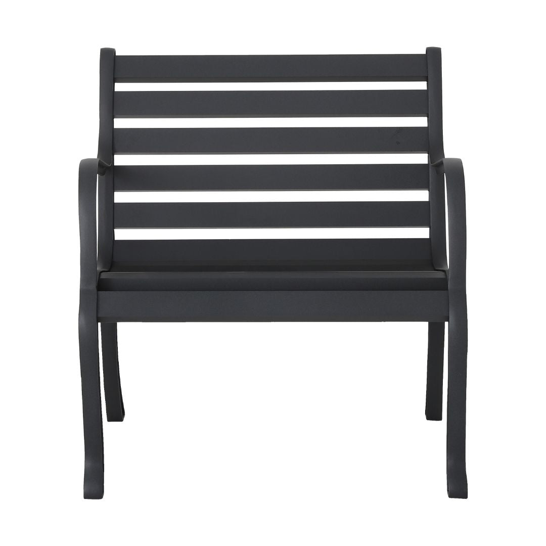 Porto Aluminum Armchair, Lead Color