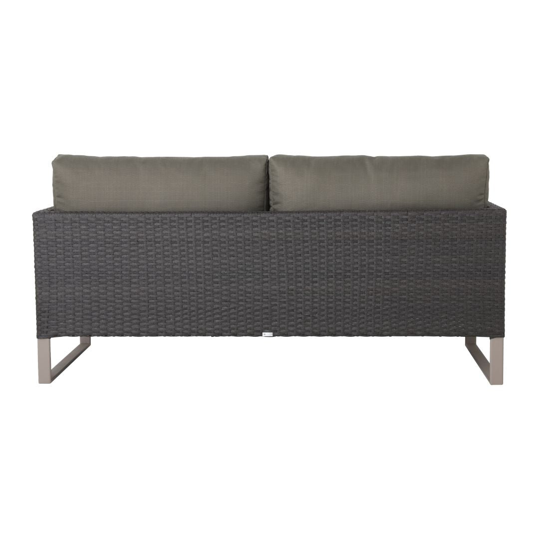 Sofá Arizona Color Aluminio Fendi Fibra Sintética Color Gris Piedra Respaldo y Asiento Tapizado Tela CA Fendi