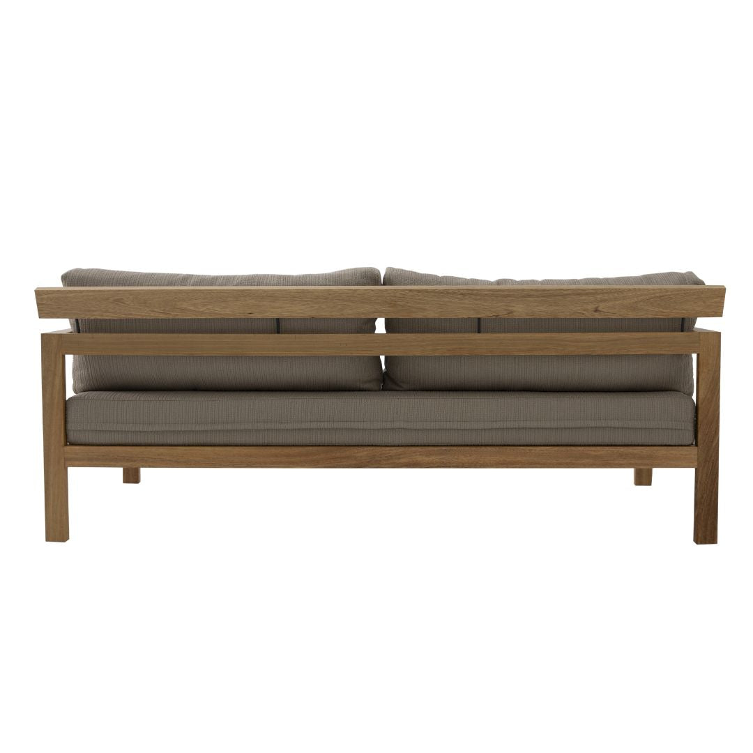 Bella Sofa Freijó Wood Backrest and Seat Upholstered in Sorrento Fendi Fabric
