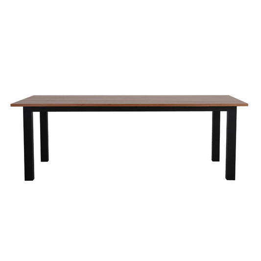 Santorini Dining Table 220x100cm Freijó Wood Top Aluminum Black Color
