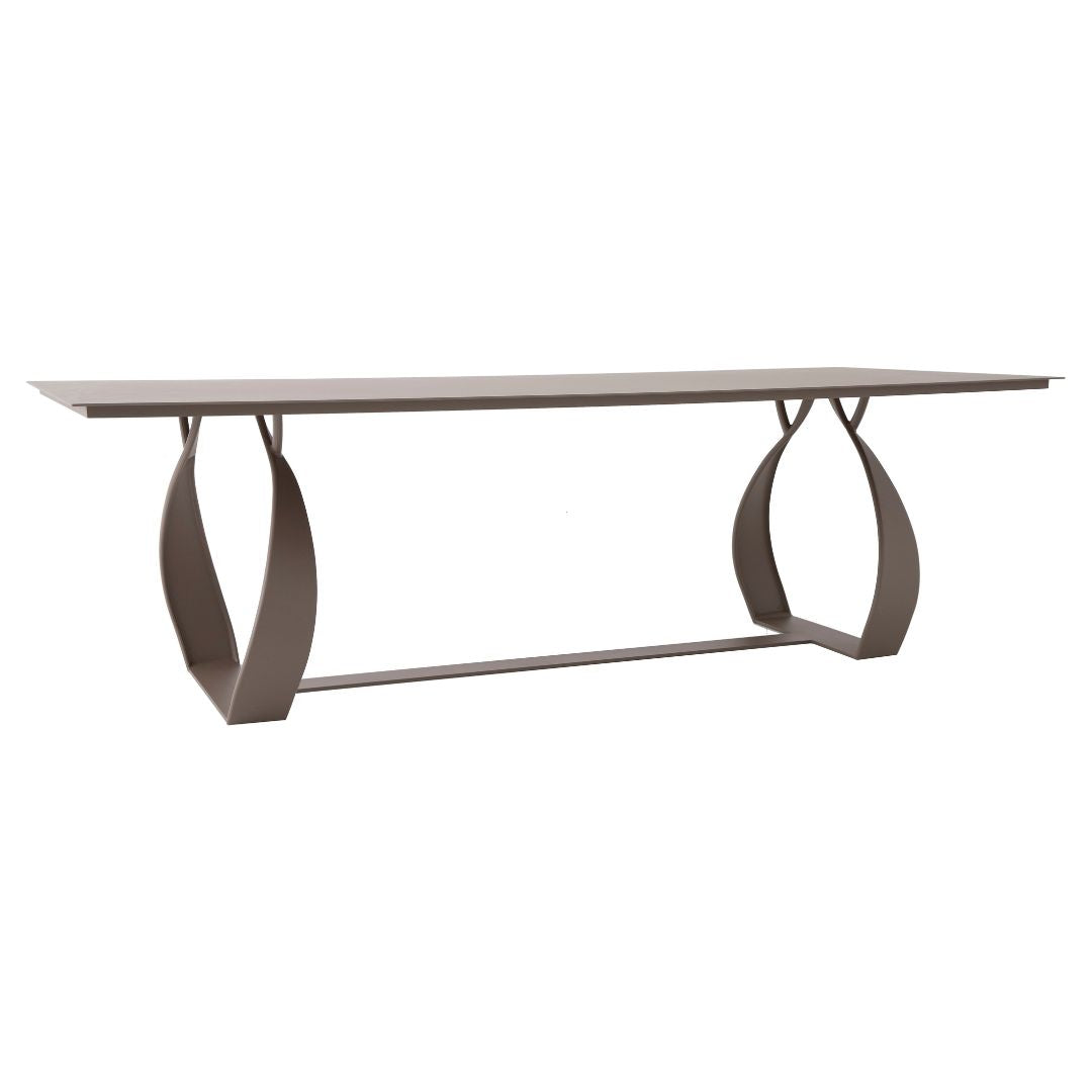 Mesa de comedor Ravena 240x100cm aluminio gris