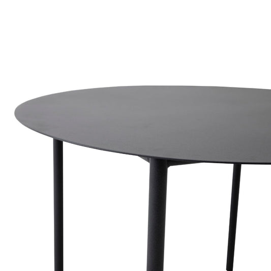 Round Mobile Table 120cm Aluminum Black Color