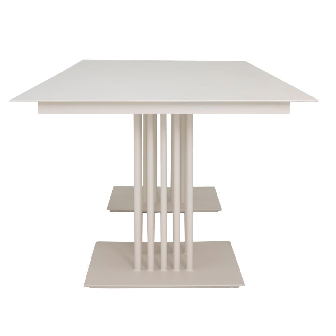 Mesa de Comedor Selecta 240x100cm Aluminio Color Beige