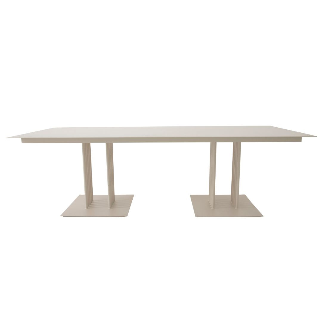 Mesa de Comedor Selecta 240x100cm Aluminio Color Beige