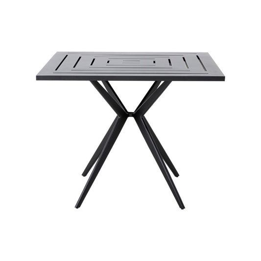Square Labyrinth Table 95x95cm Aluminum Black Color