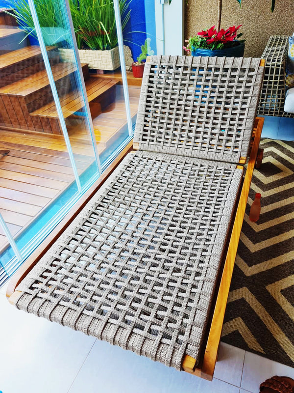 Ambiente 1 com Sillón Bahamas de cuerda náutica y madera maciza