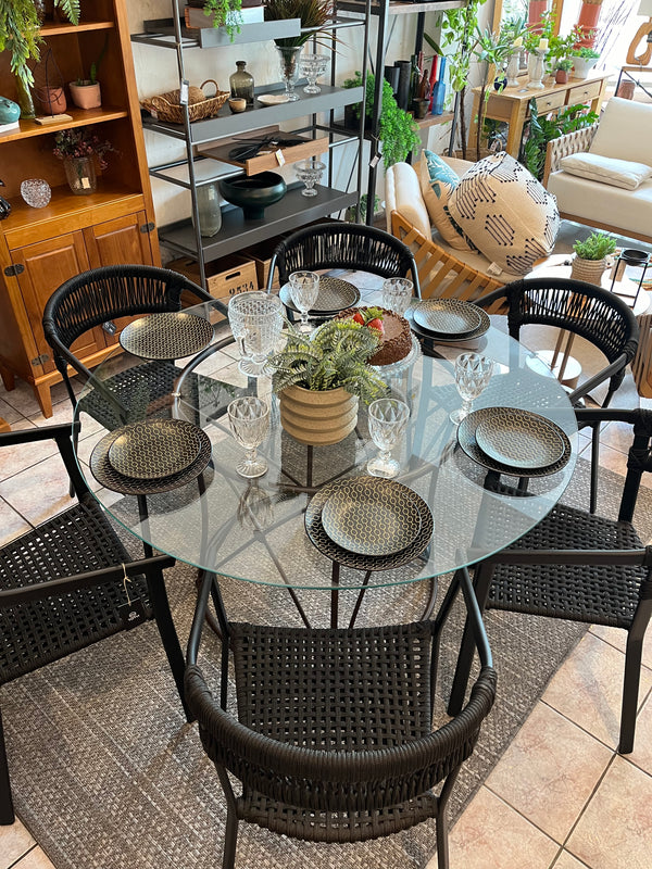 Ambiente 3 com Silla de Aluminio Negra con Cuerda Náutica Negro