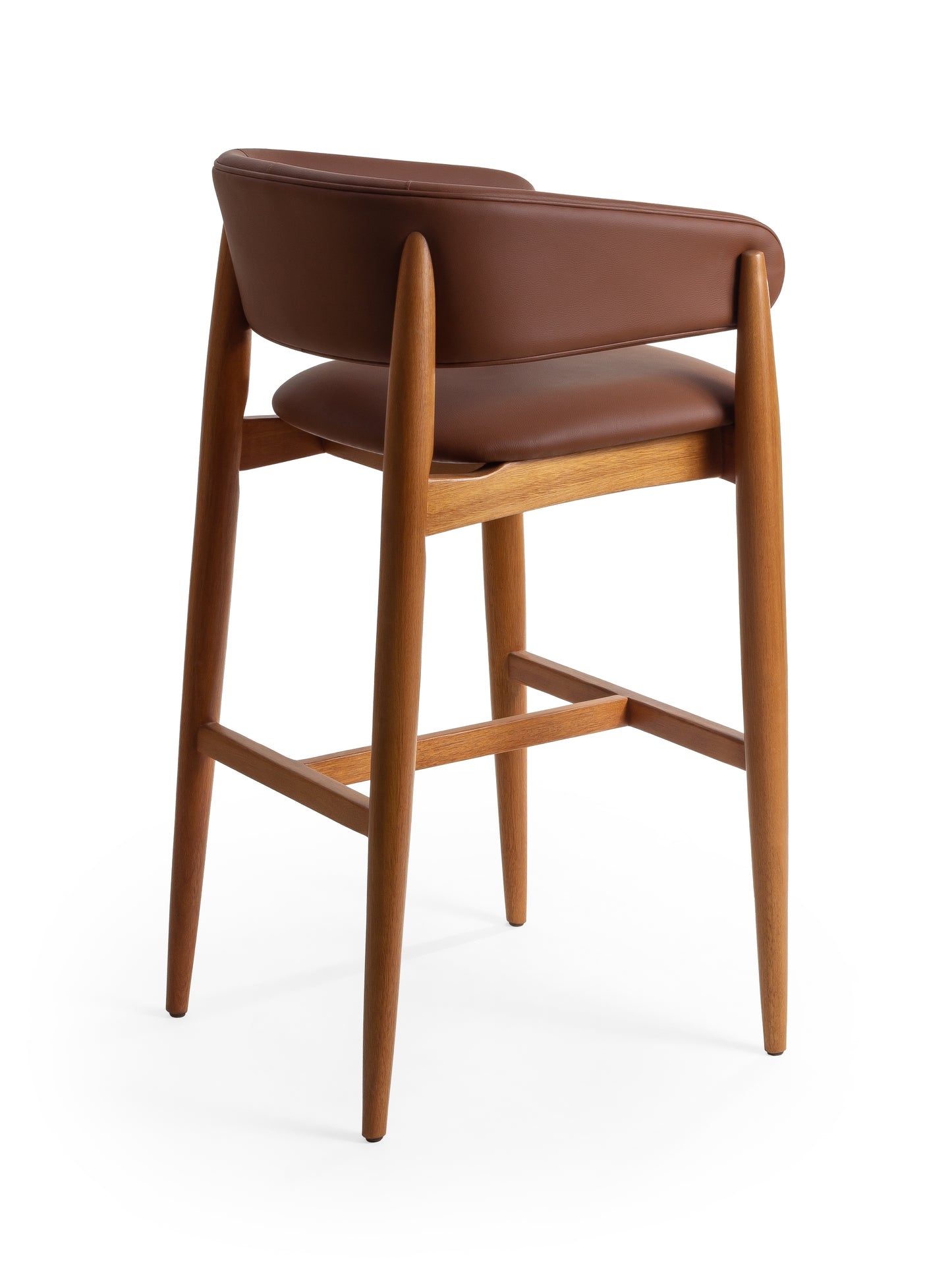 Banqueta Isabely Madeira 20 Assento Tecido AB1016