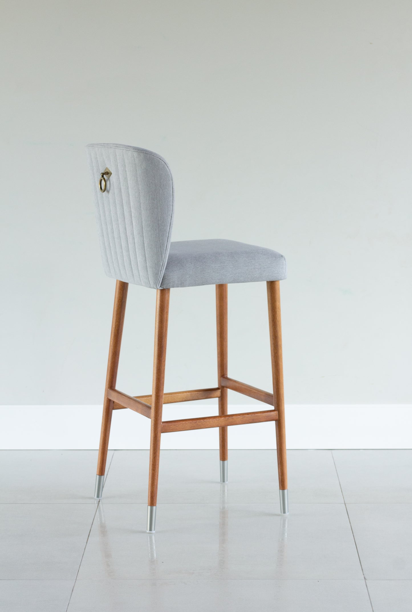 Banqueta Moana Madeira 30 Assento Estofado BR6001