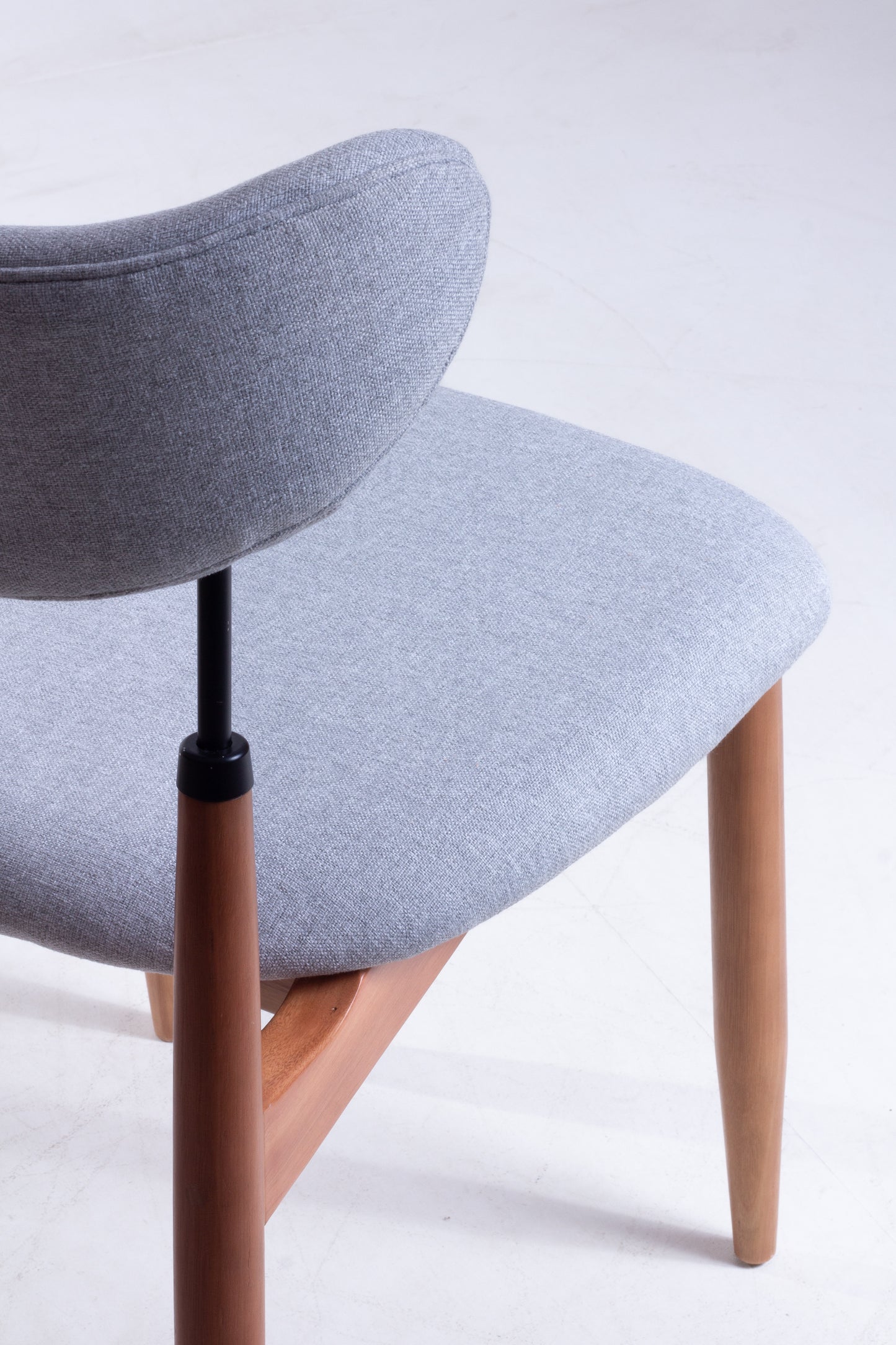 Olivia Stool Wood 20 Hexagonal Straw Backrest Upholstered Fabric Seat AQ8014