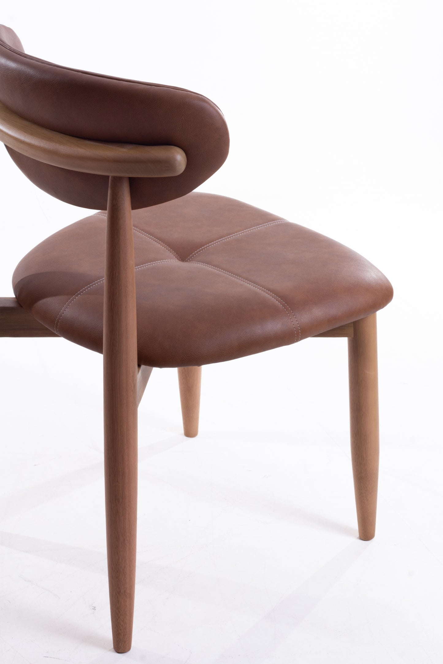 Ana Wooden Chair 60 Upholstered Seat Fabric BR6001