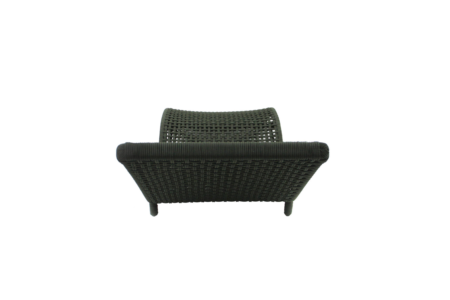 Gardenia Sun Lounger in Aluminum and Nautical Rope, Green