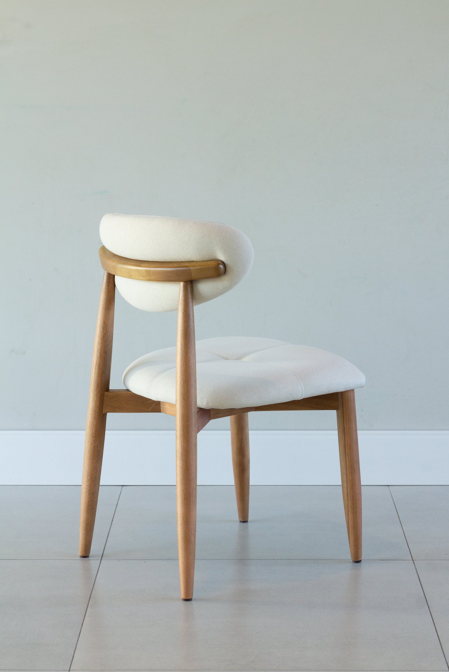 Ana Wooden Chair 60 Upholstered Seat Fabric BR6001