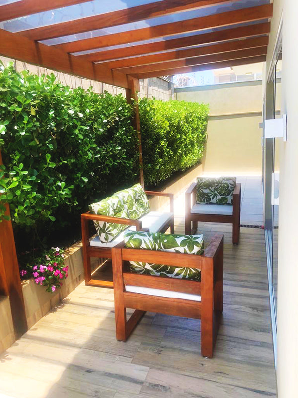 Ambiente 2 com Tanigava Solid Wood Bench Set
