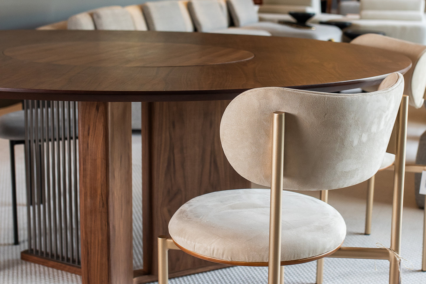 Cadeira Fiori Aço Dourado Tecido A