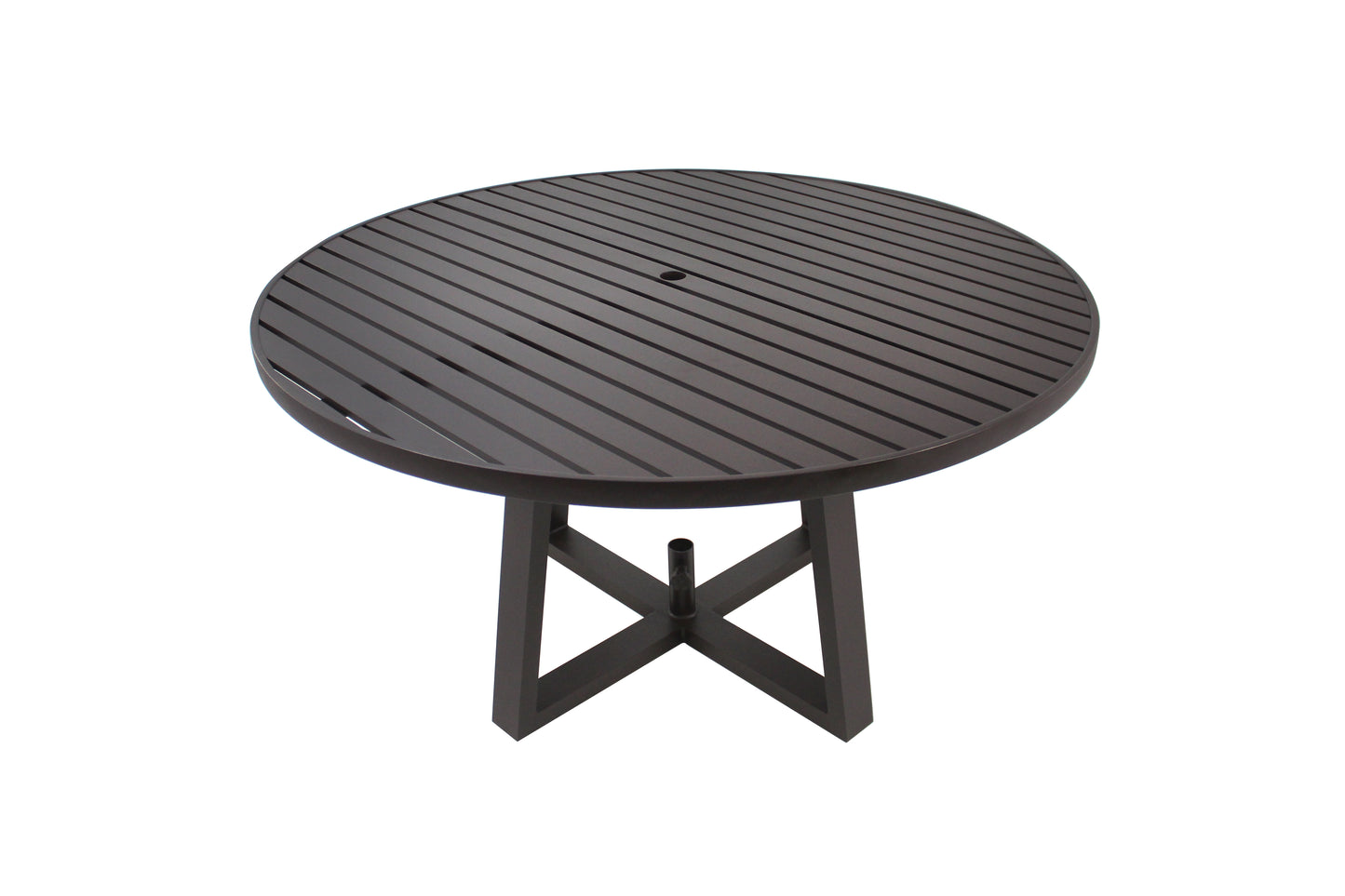 Angra Round Table 150cm Aluminum Coffee Color