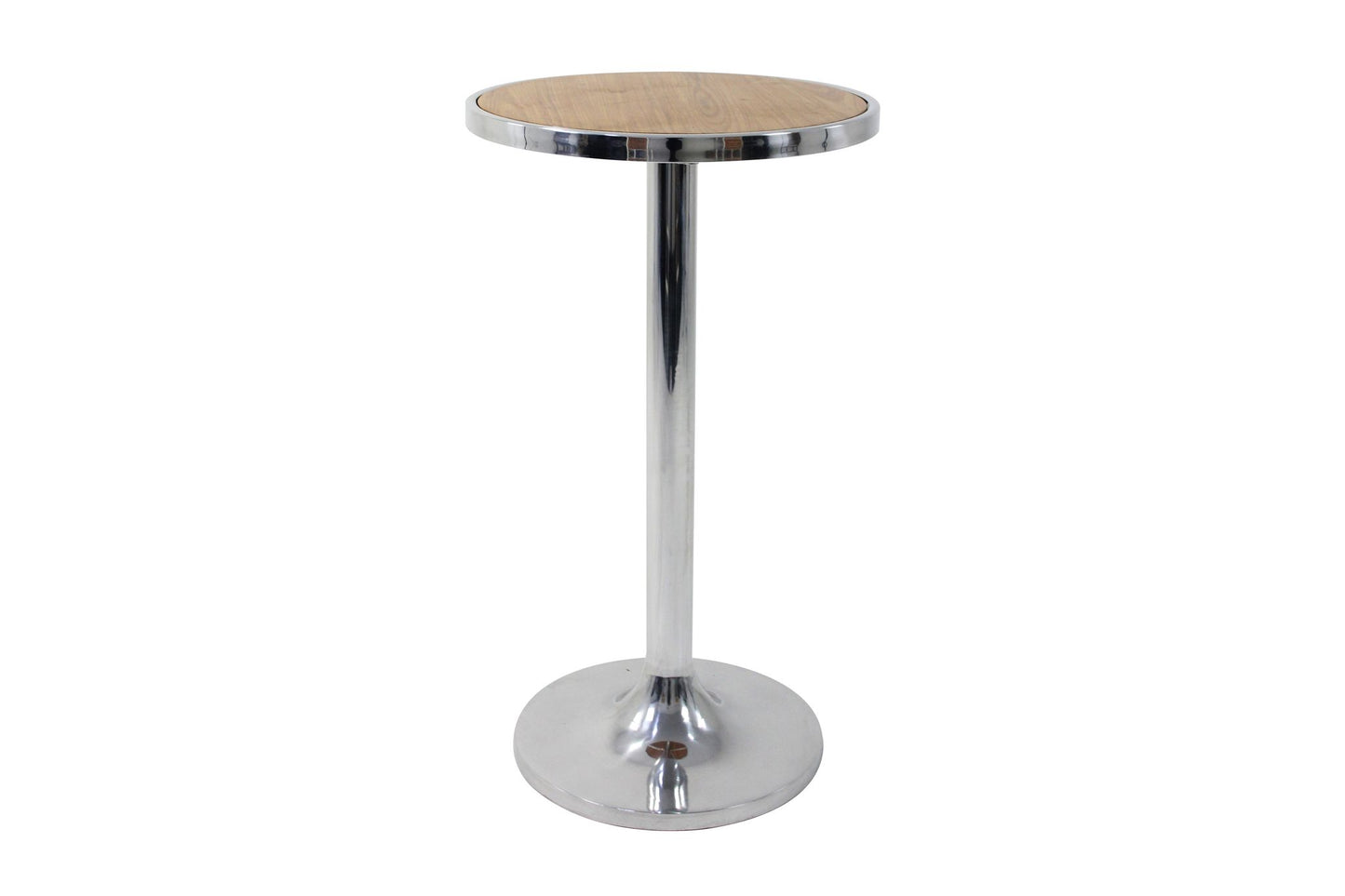 Bistrô Base Cone Santorini 60cm Madeira Freijó Alumínio Polido | Toth Móveis