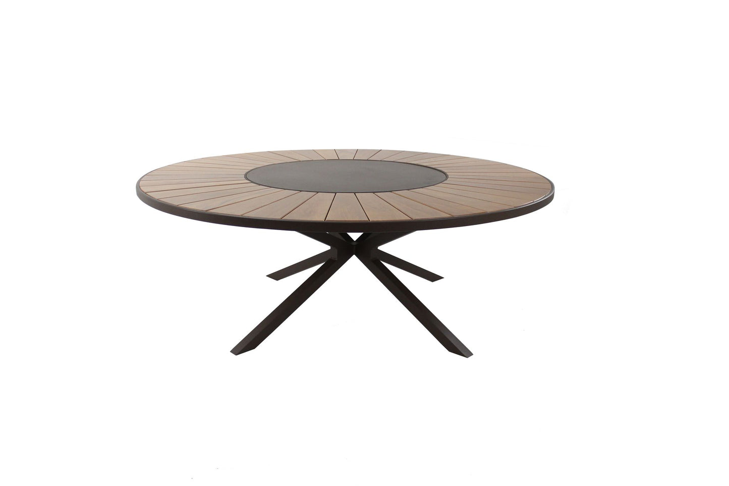 Mesa Volt Prato Giratório 180cm Tampo Madeira Peroba Rosa | Toth Móveis