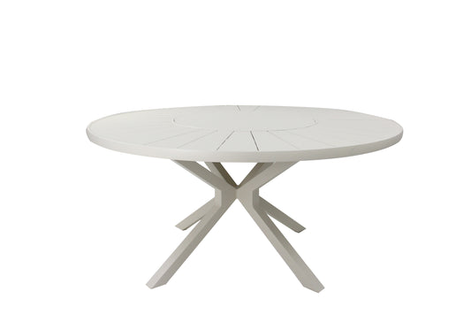 Gramado Round Table with 150cm Turntable, Aluminum, Beige Color
