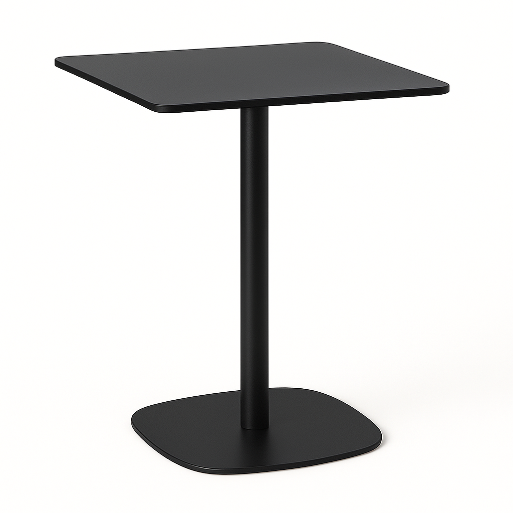 Mesa Lateral Oreo Quadrada em Alumínio Preto Cores Personalizáveis
