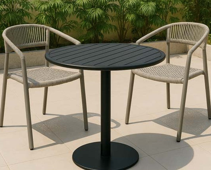 Mesa Oreo Alumínio 90cm Tampo Frisado | Toth Móveis