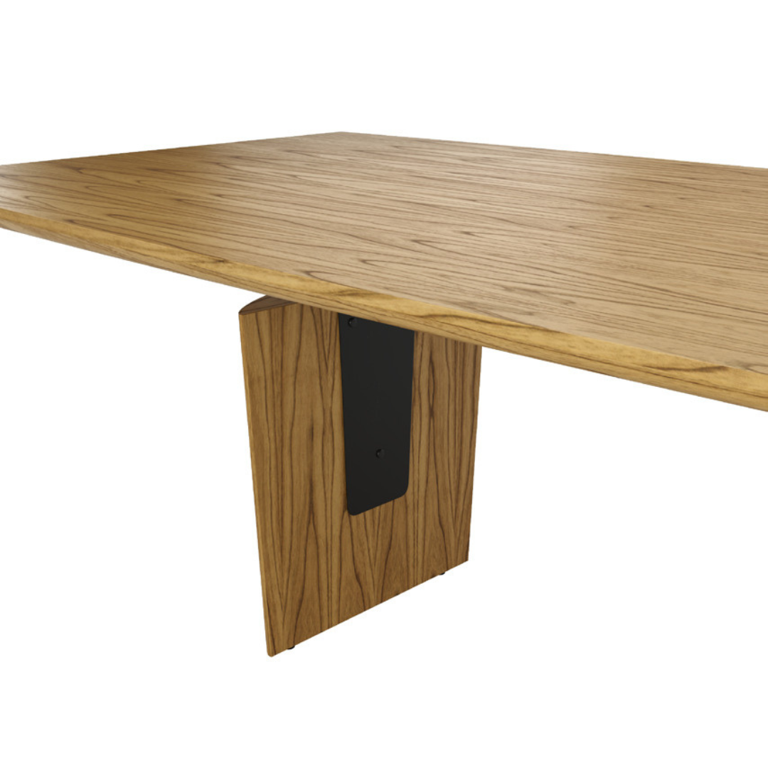 Find Dining Table with Solid Tauari Wood Base and Glass Top 180x90x77cm