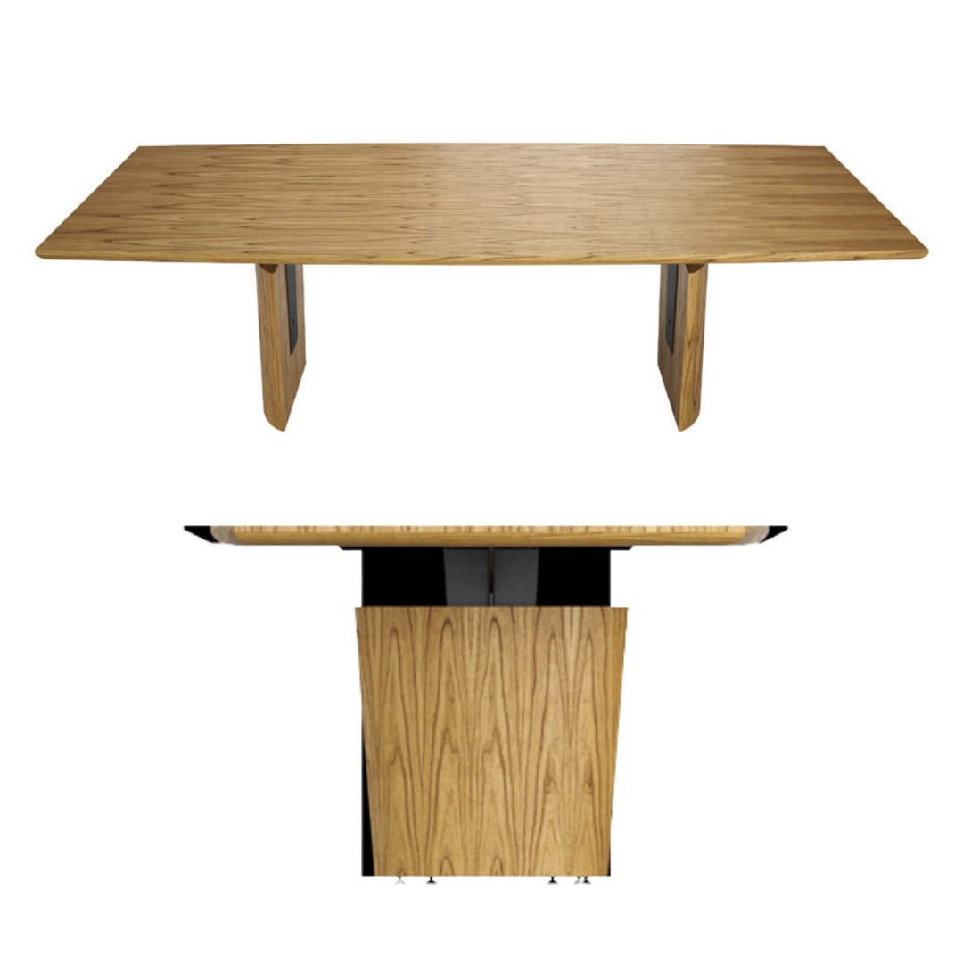 Find Dining Table with Solid Tauari Wood Base and Glass Top 180x90x77cm