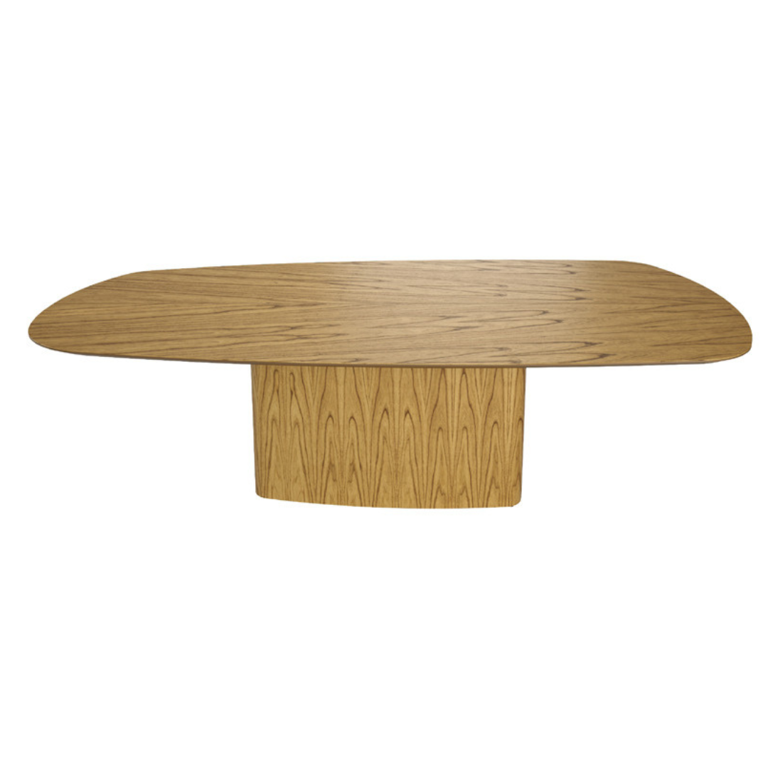 Find Dining Table with Solid Tauari Wood Base and Glass Top 180x90x77cm