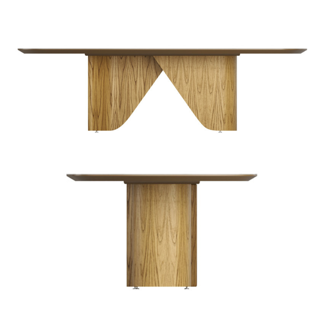 Find Dining Table with Solid Tauari Wood Base and Glass Top 180x90x77cm