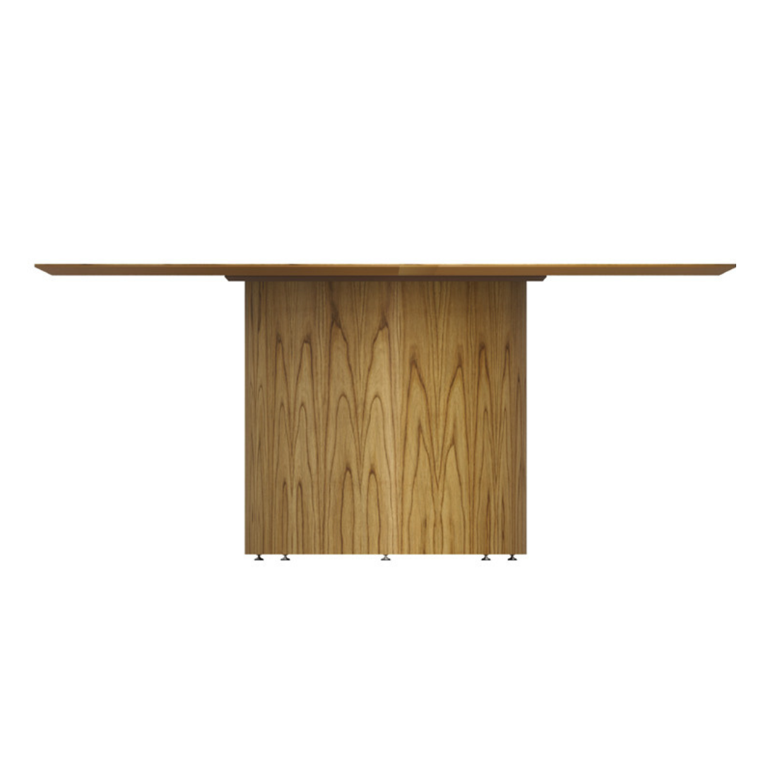 Find Dining Table with Solid Tauari Wood Base and Glass Top 180x90x77cm