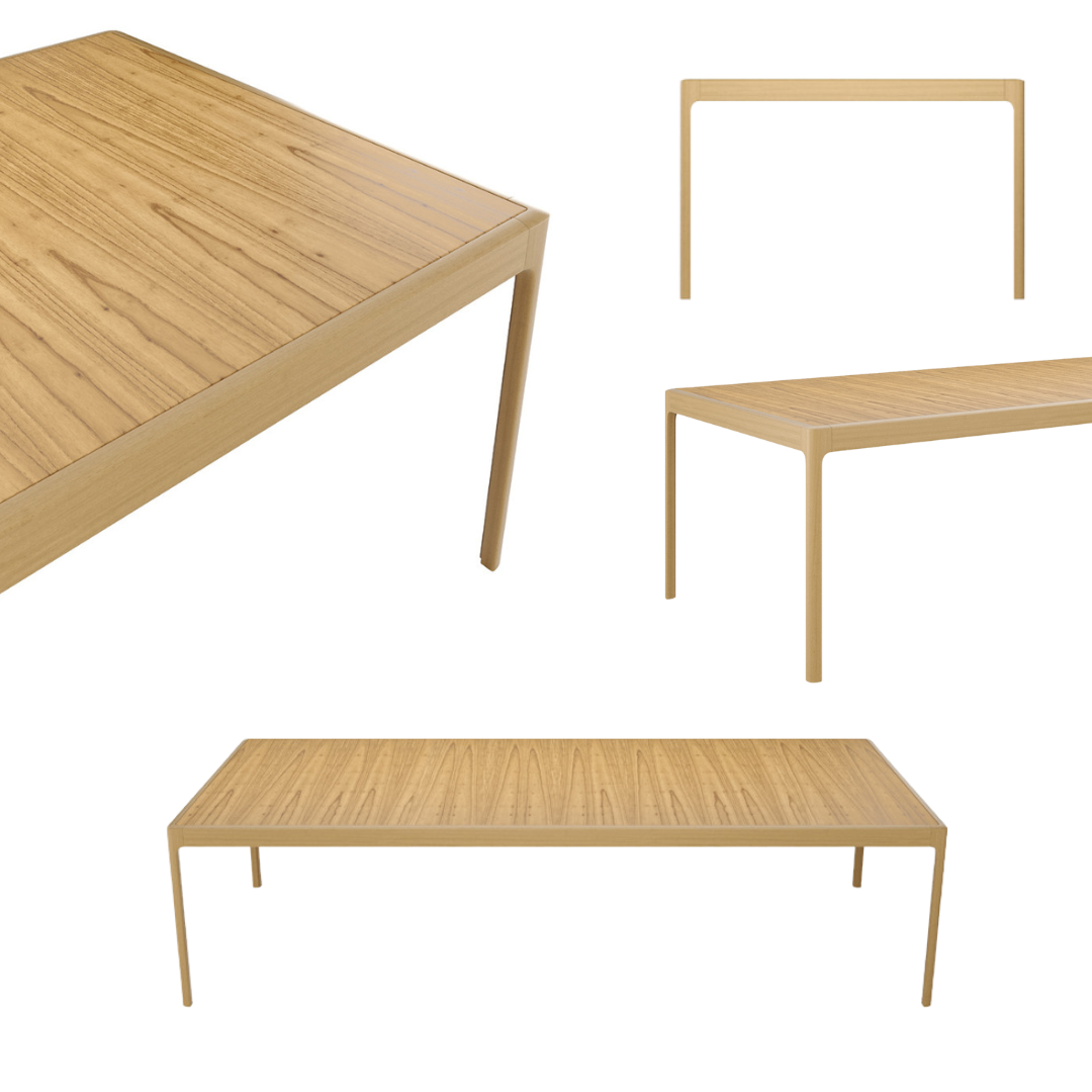Find Dining Table with Solid Tauari Wood Base and Glass Top 180x90x77cm