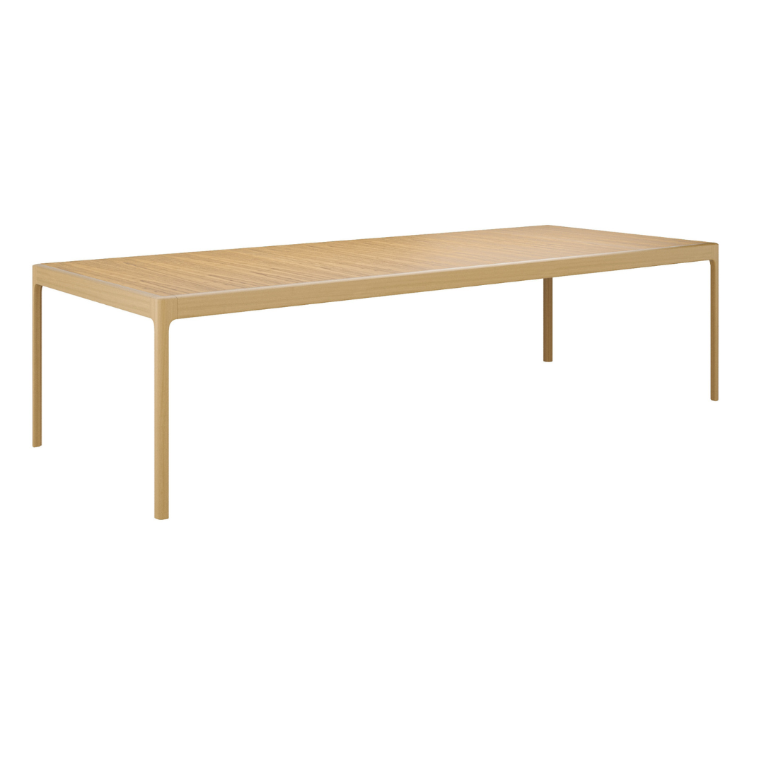 Find Dining Table with Solid Tauari Wood Base and Glass Top 180x90x77cm