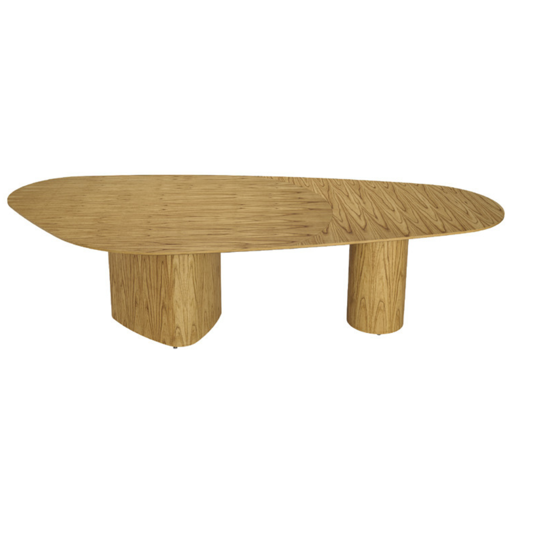 Find Dining Table with Solid Tauari Wood Base and Glass Top 180x90x77cm