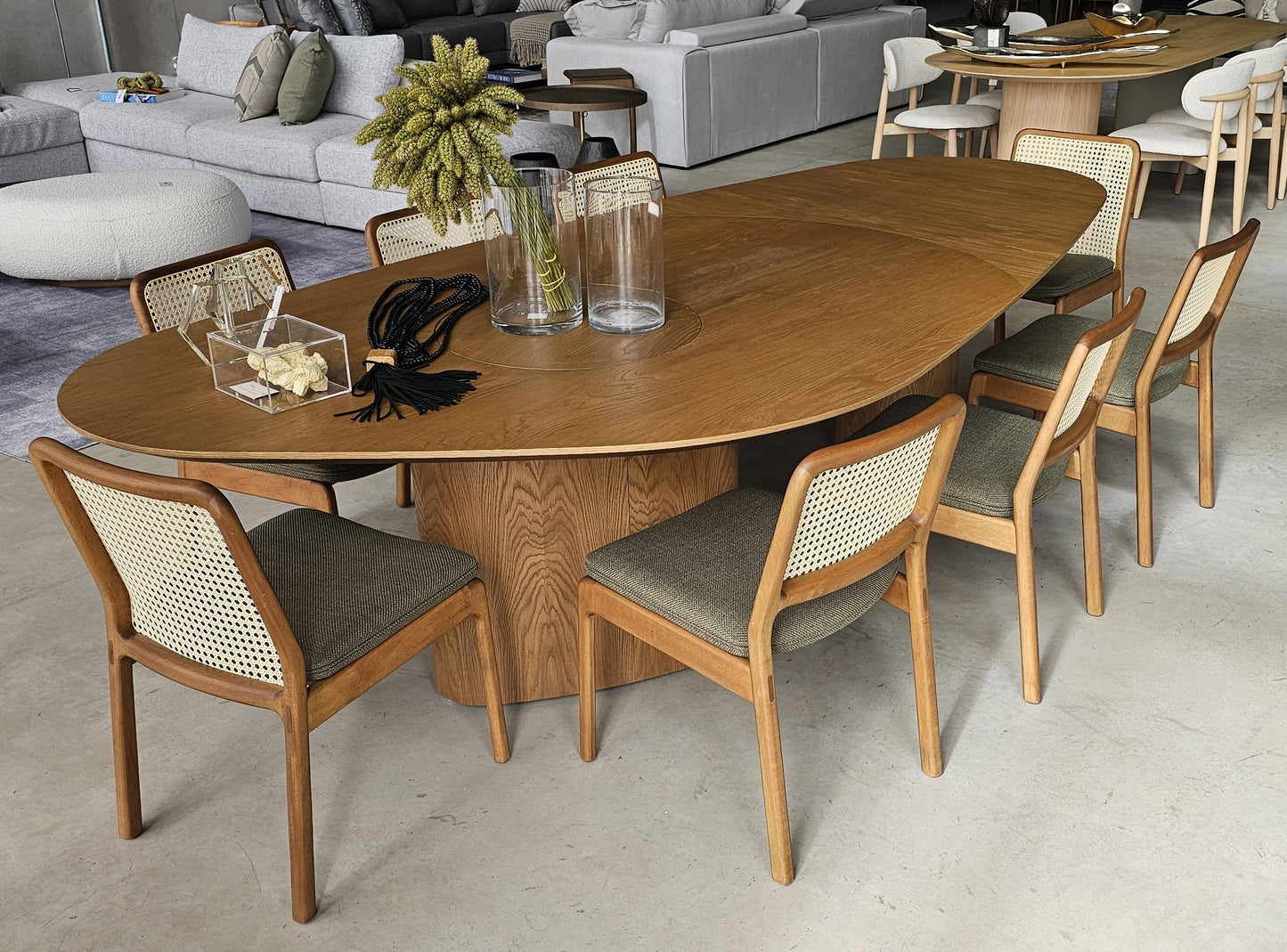Find Dining Table with Solid Tauari Wood Base and Glass Top 180x90x77cm
