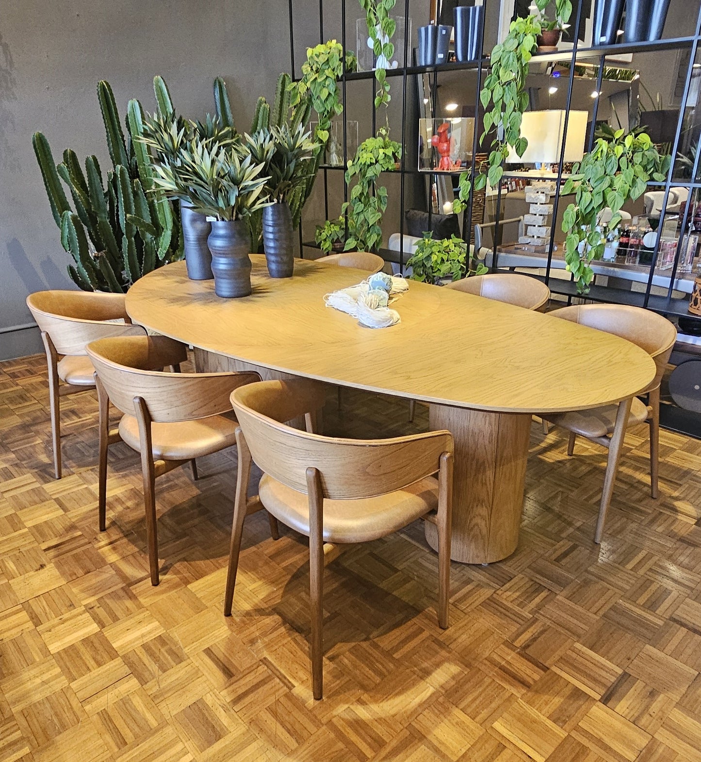 Find Dining Table with Solid Tauari Wood Base and Glass Top 180x90x77cm