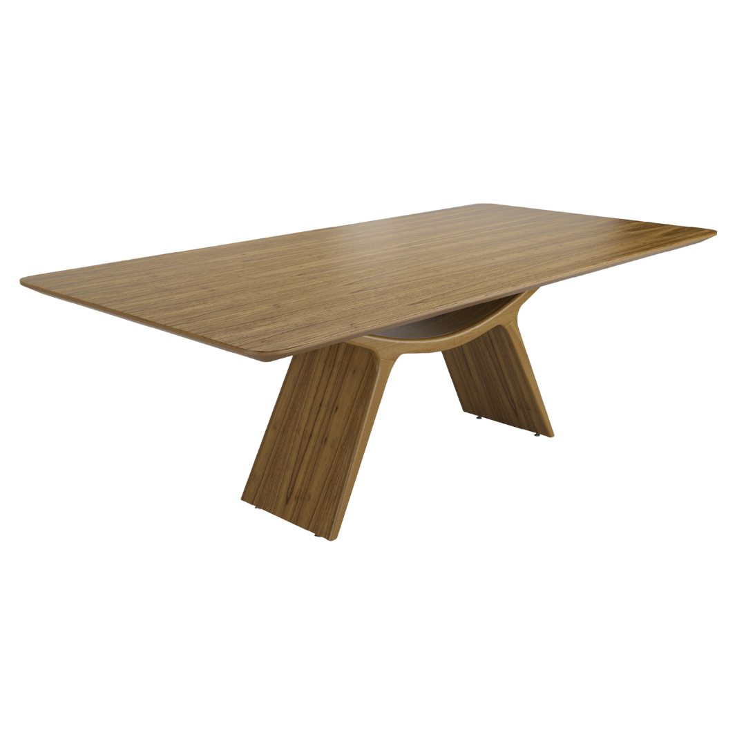 Find Dining Table with Solid Tauari Wood Base and Glass Top 180x90x77cm