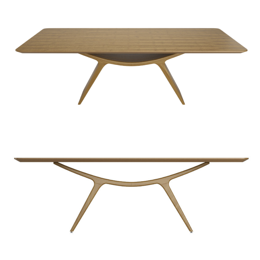 Find Dining Table with Solid Tauari Wood Base and Glass Top 180x90x77cm