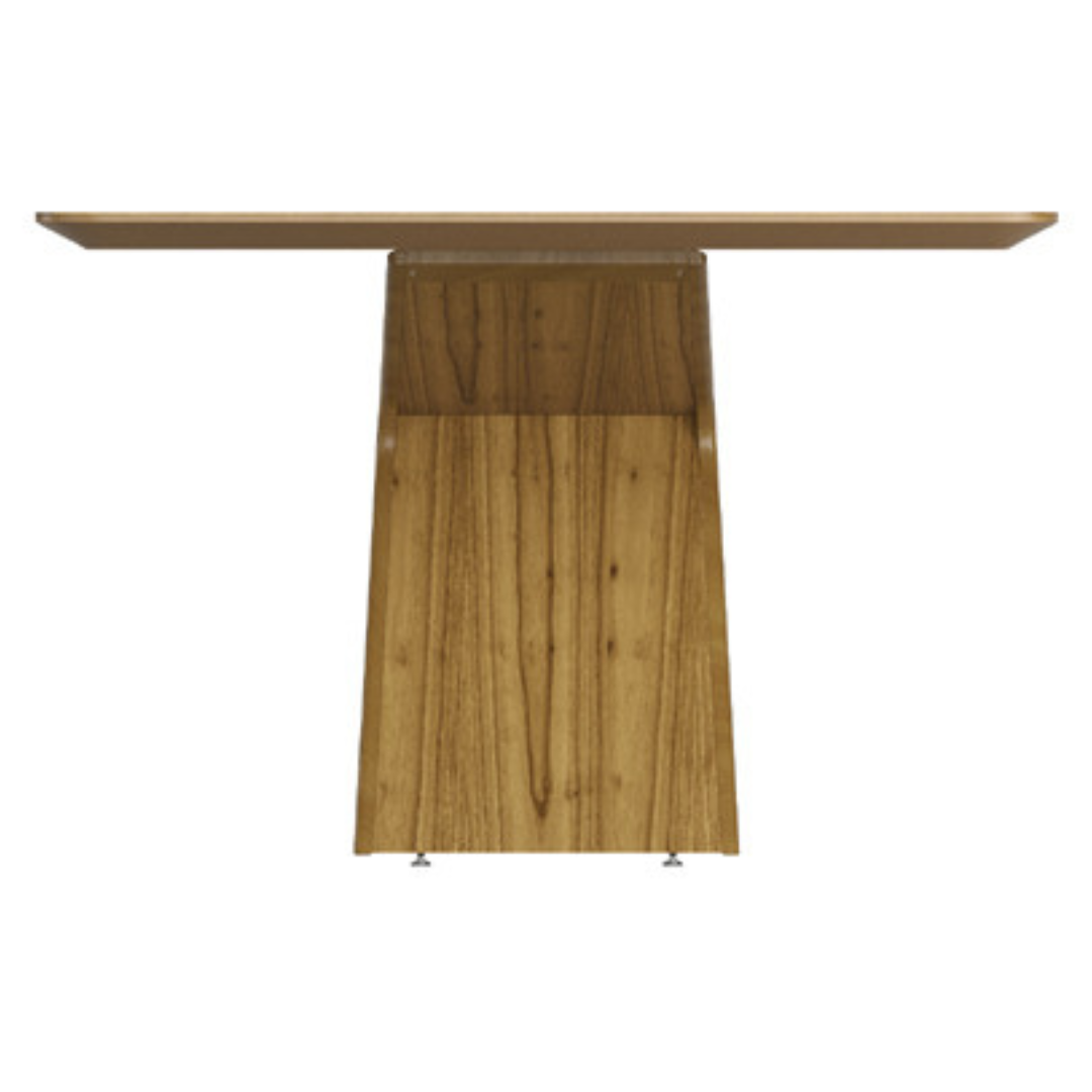Find Dining Table with Solid Tauari Wood Base and Glass Top 180x90x77cm