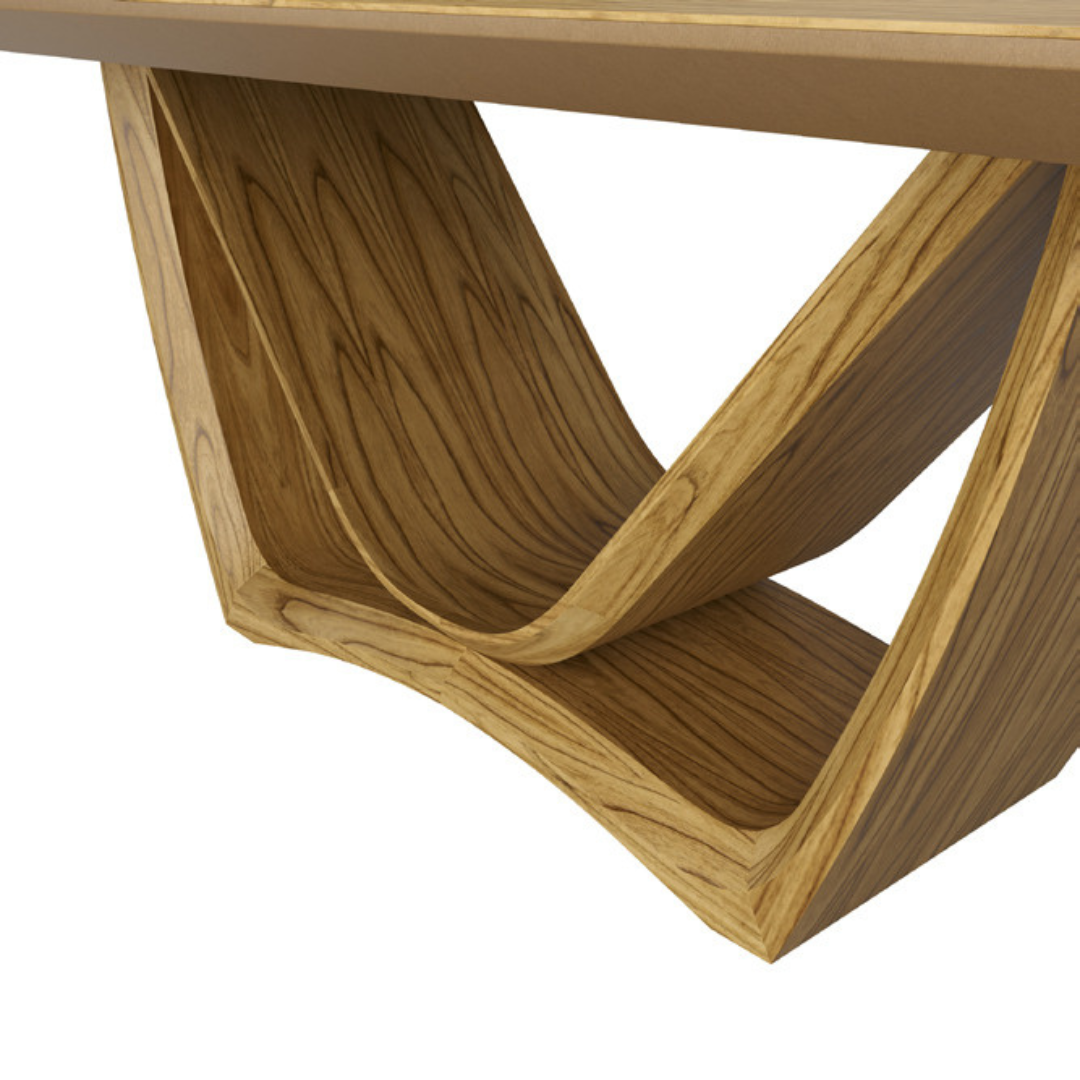 Find Dining Table with Solid Tauari Wood Base and Glass Top 180x90x77cm