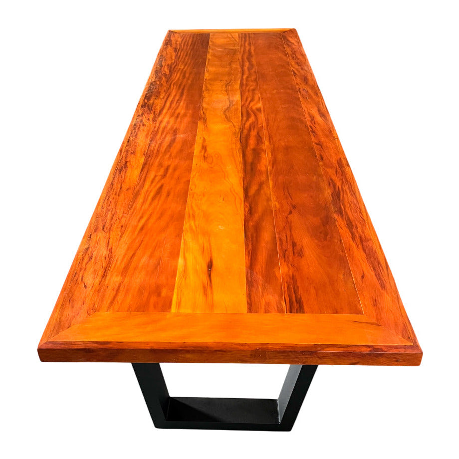 Mesa Porto Madeira 220x100cm Tampo Liso Base Aluminio | Toth Móveis