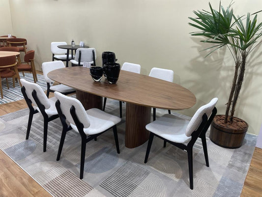 Bellagio Dining Table 240x110cm Chocolate Laminated Wood Base and Top