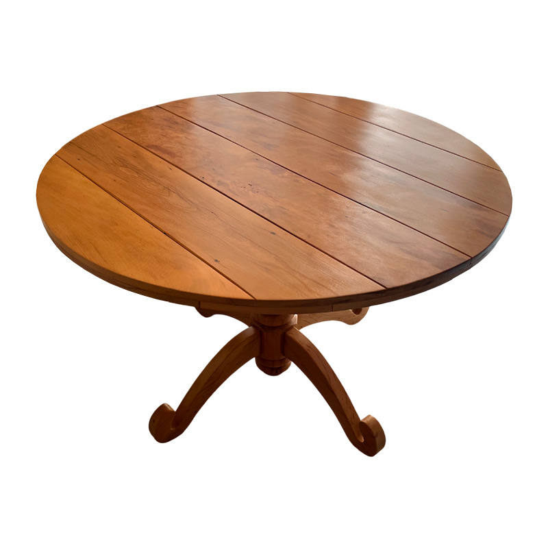 Mesa Classic Redonda 120cm Tampo Frisado Base Torneada | Toth Móveis