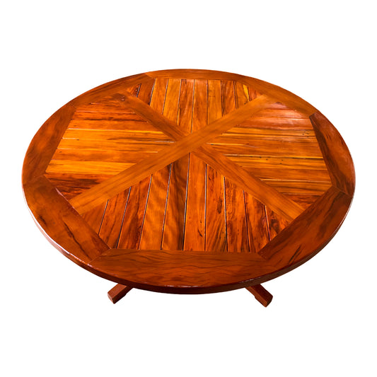 Senac 150cm Round Dining Table in Solid Wood - 6 Seats