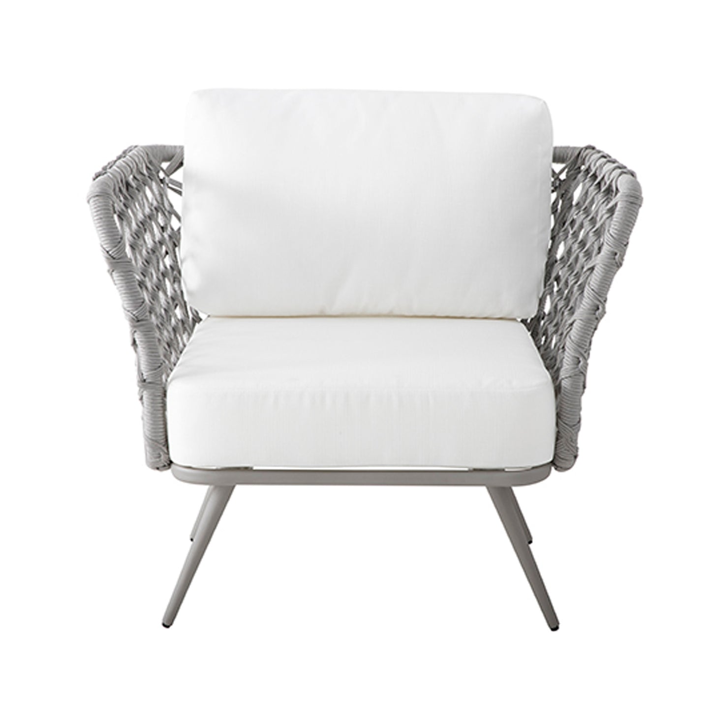 Sillón Costa Rica de Aluminio y Cuerda Náutica en Gris