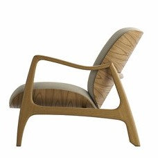Dakar Armchair Cinnamon Wood Upholstered Fabric Backrest and Seat 126