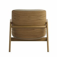 Dakar Armchair Cinnamon Wood Upholstered Fabric Backrest and Seat 126