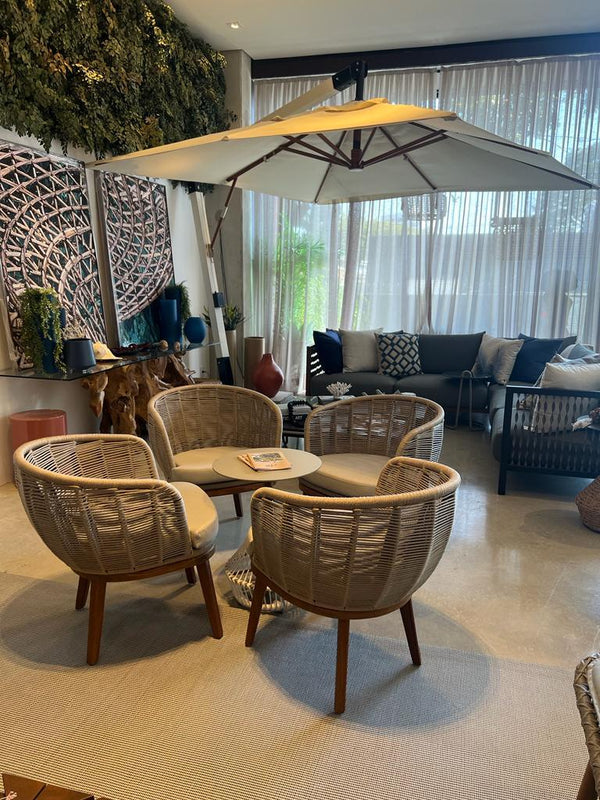 Ambiente 2 com Sillón Türkiye Color Aluminio Fendi Cuerda Náutica Pies de Madera Color Arena