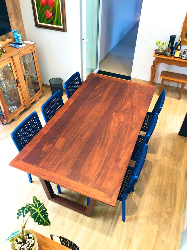 Ambiente 4 com Mesa de Jantar Verona 180x100cm Madeira Maciça - 6 Lugares